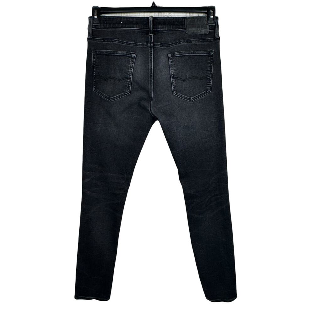 American Eagle SZ 32x34 Mens Skinny Flex Jeans Stretch Distressed Whiskered - Picture 5 of 11